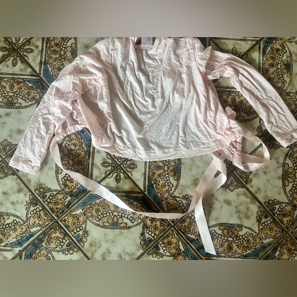 Flo dancewear Crossover Long Sleeves Wrap Top in pink Medium gymnastics ballet - Picture 6 of 9